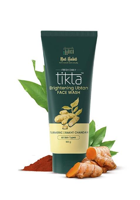Nat Habit Brightening Ubtan Face Wash With Besan Rakth Chandan For Glowing Skin 100G