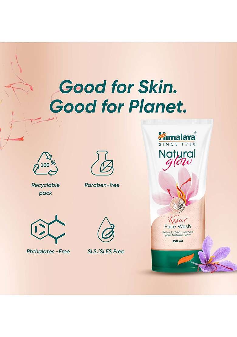 Himalaya Natural Glow Kesar Face Wash 150 Ml - Indya