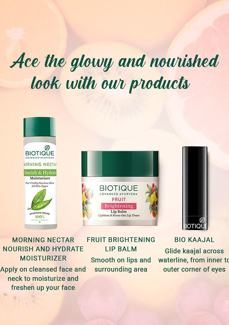 Biotique Fruit Brightening Lip Balm Reduces Pigmentation Evens Out Tone 12G