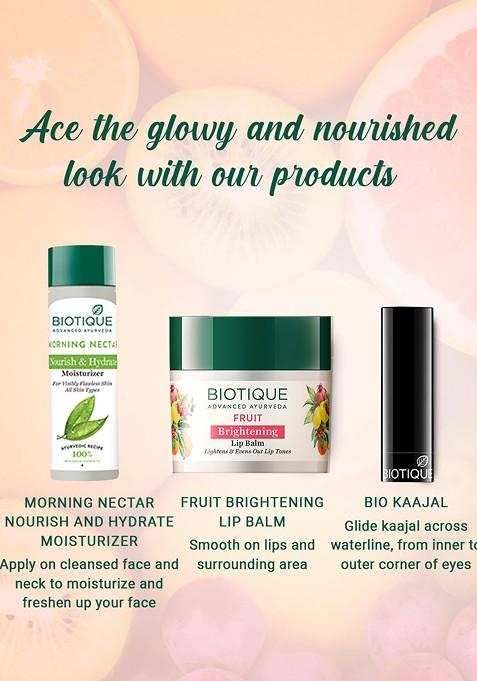 Biotique Fruit Brightening Lip Balm Reduces Pigmentation Evens Out Tone 12G