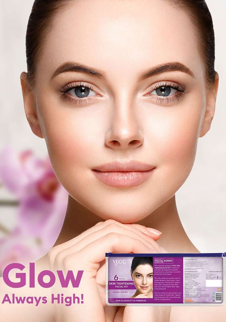 Vlcc Salon Series Skin Tightening Facial Kit 6 Facials 240G 12Ml - Indya