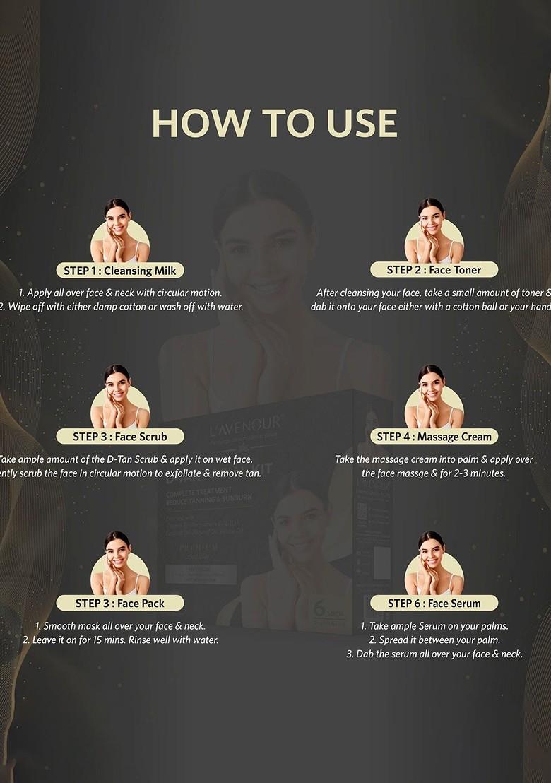 L'Avenour D Tan 6 Steps Facial Kit Enriched With Vitamin E Niacinamide 30 Ml