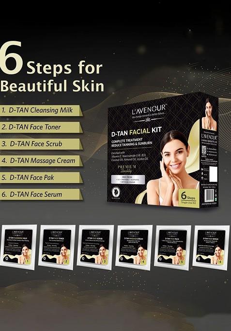 L'Avenour D Tan 6 Steps Facial Kit Enriched With Vitamin E Niacinamide 30 Ml