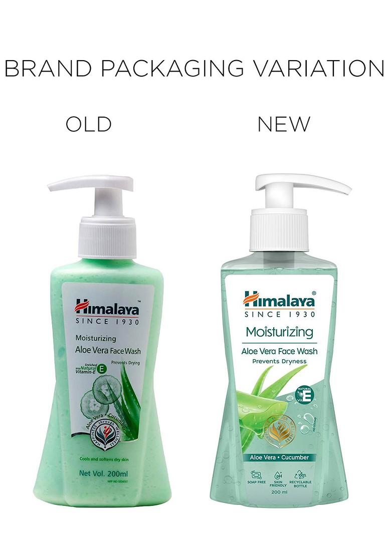Himalaya Set Of 2 Moisturizing Aloe Vera Face Wash With Natural Vitamin E 200Ml Each