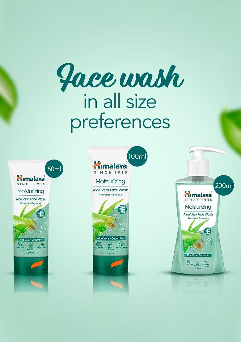 Himalaya Set Of 2 Moisturizing Aloe Vera Face Wash With Natural Vitamin E 200Ml Each