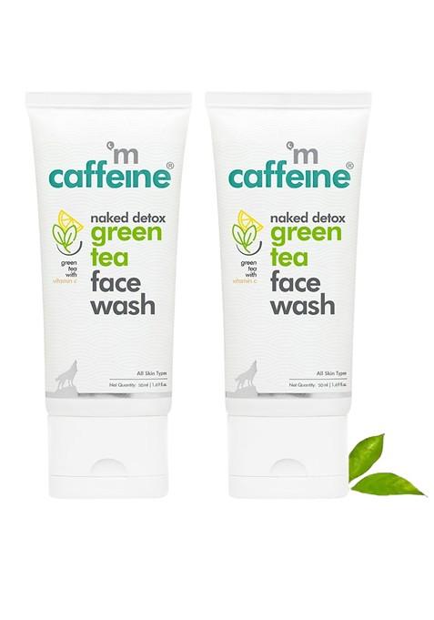 Mcaffeine 2 Pcs Green Tea Face Wash With Hyaluronic Acid 50Ml Each