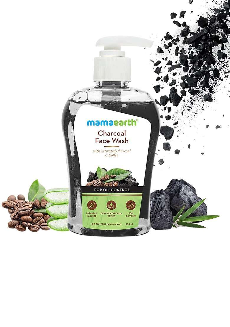 Mamaearth Charcoal Face Wash With Activated Coffee Oil Control 250 Ml - Indya