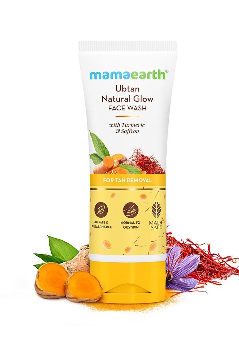 Mamaearth Ubtan Natural Face Wash With Turmeric Saffron For Tan Removal 100Ml