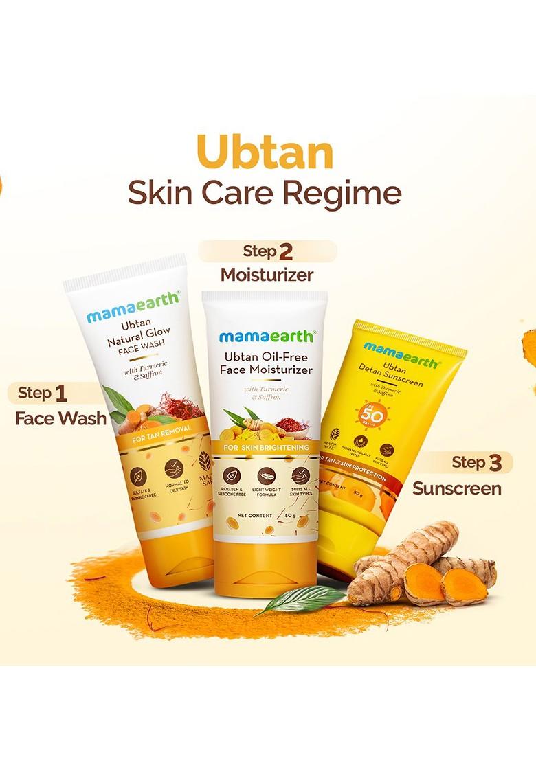 Mamaearth Ubtan Natural Face Wash With Turmeric Saffron For Tan Removal 100Ml