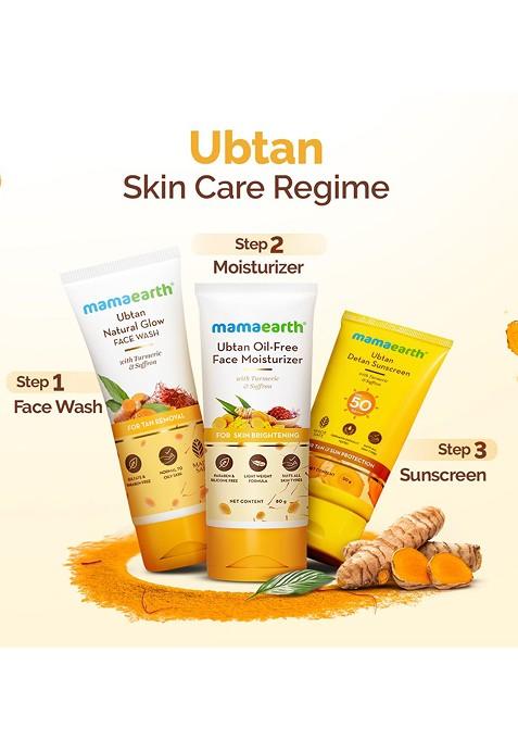 Mamaearth Ubtan Natural Face Wash With Turmeric Saffron For Tan Removal 100Ml