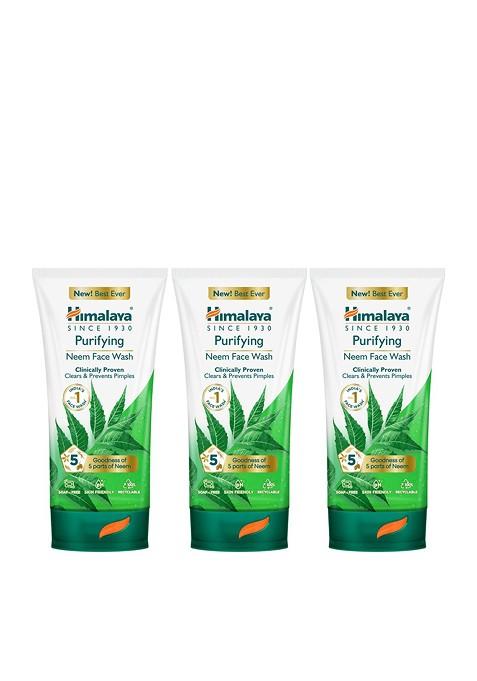 Himalaya Set Of 3 Purifying Neem Face Wash With Turmeric 150Ml Each