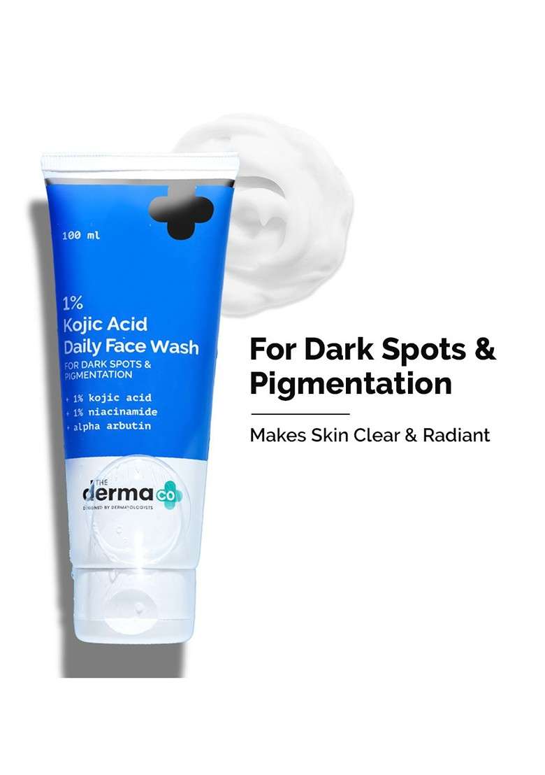 The Derma Co 1 Kojic Acid Face Wash Reduces Dark Spots Pigmentation Blemishes 100 Ml - Indya