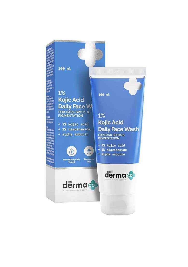 The Derma Co 1 Kojic Acid Face Wash Reduces Dark Spots Pigmentation Blemishes 100 Ml - Indya