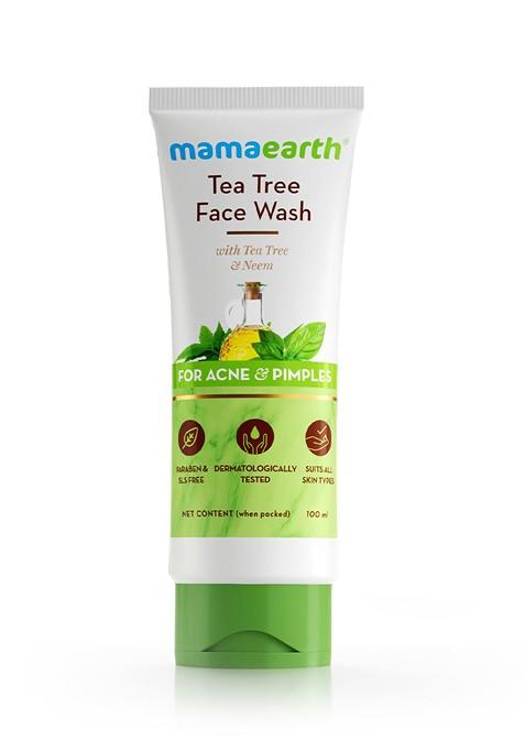 Mamaearth Tea Tree Face Wash With Neem For Acne Pimples 100 Ml