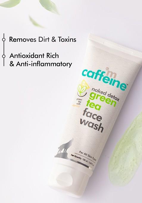 Mcaffeine Vitamin C Green Tea Face Wash With Hyaluronic Acid Dirt Removal Cleanser 100Ml