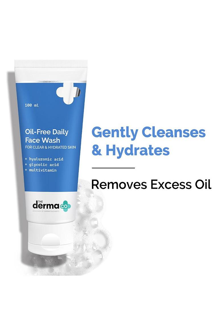 The Derma Co Oil Free Daily Face Wash With Hyaluronic Glycolic Acid 100 Ml