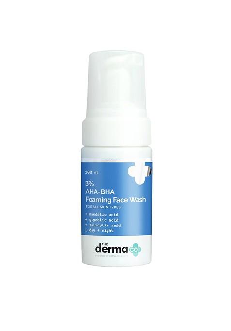 The Derma Co 3 Aha Bha Foaming Face Wash