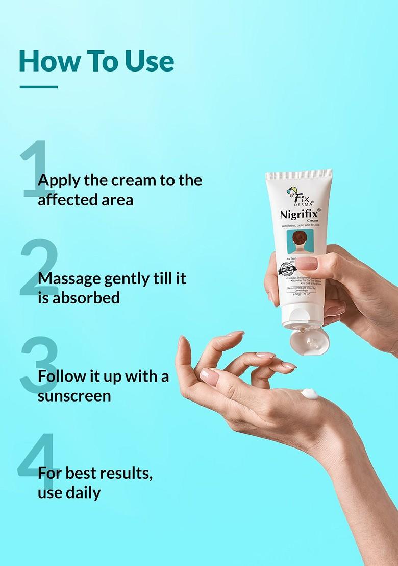 Fixderma Nigrifix Cream For Acanthosis Nigricans Dark Neck Ankles 100G