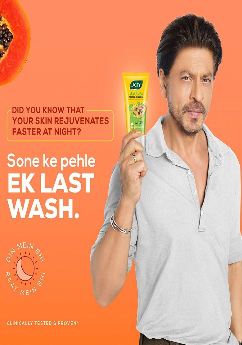 Joy Set Of 3 Lemon Papaya Ubtan Tan Removal Face Wash 150 Ml Each