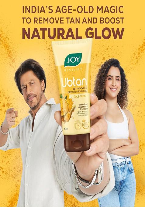 Joy Set Of 3 Lemon Papaya Ubtan Tan Removal Face Wash 150 Ml Each