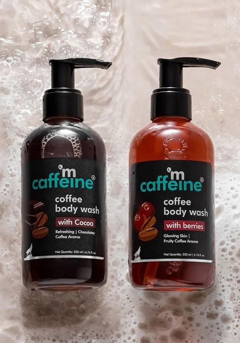 Mcaffeine Set Of 2 Coffee Body Wash With Berries Cocoa 200Ml Each