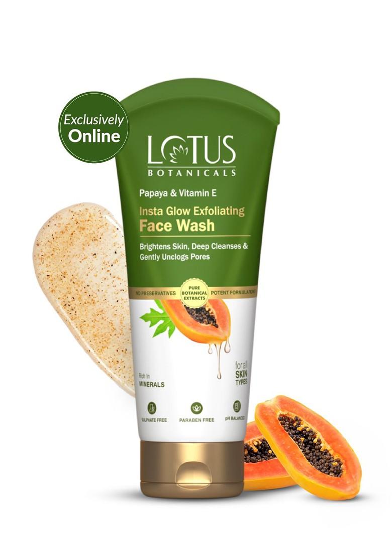 Lotus Botanicals Papaya Vitamin E Exfoliating Face Wash 100 Ml