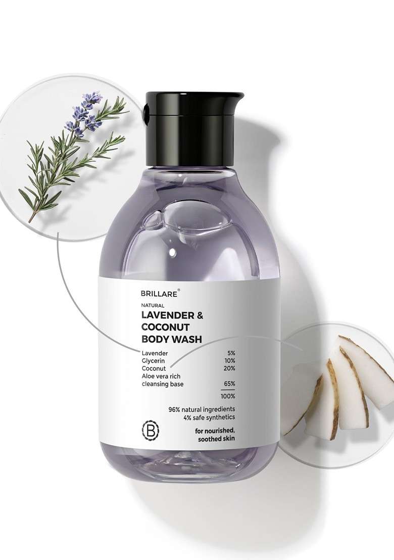 Brillare Lavender Coconut Body Wash 200 Ml - Indya