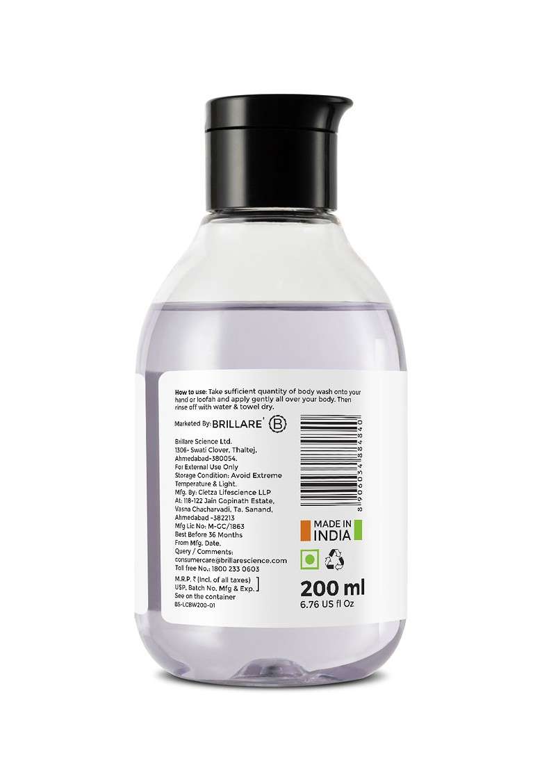 Brillare Lavender Coconut Body Wash 200 Ml - Indya