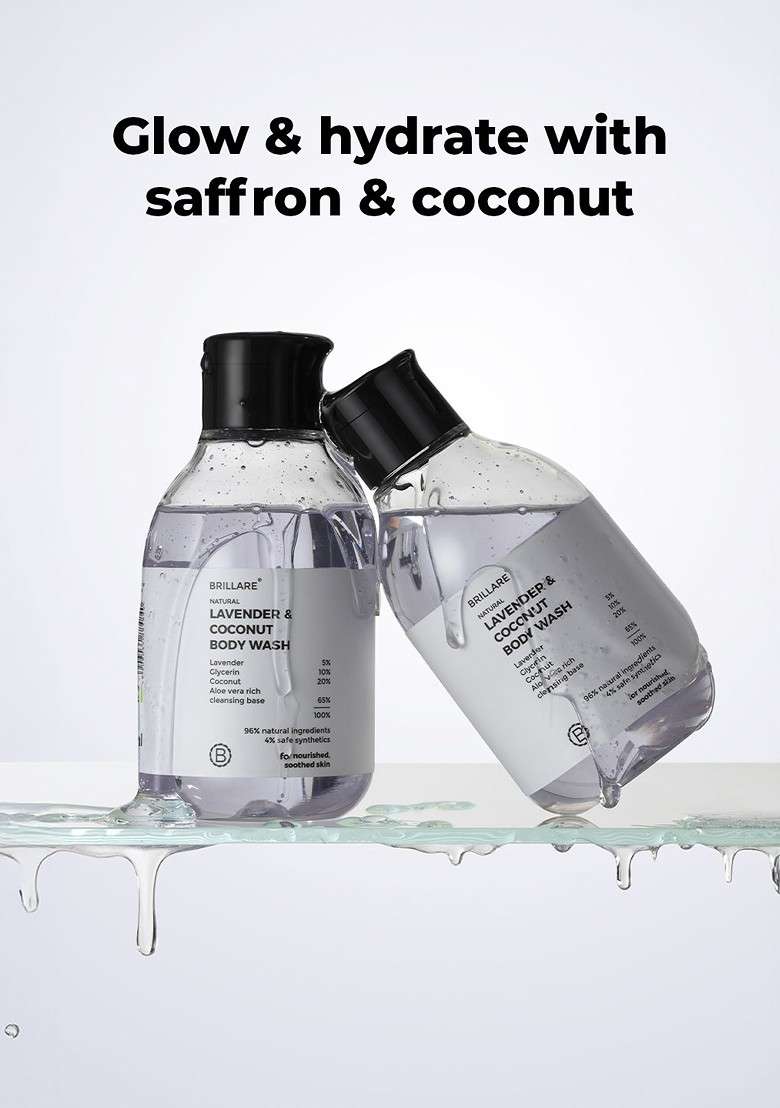 Brillare Lavender Coconut Body Wash 200 Ml - Indya
