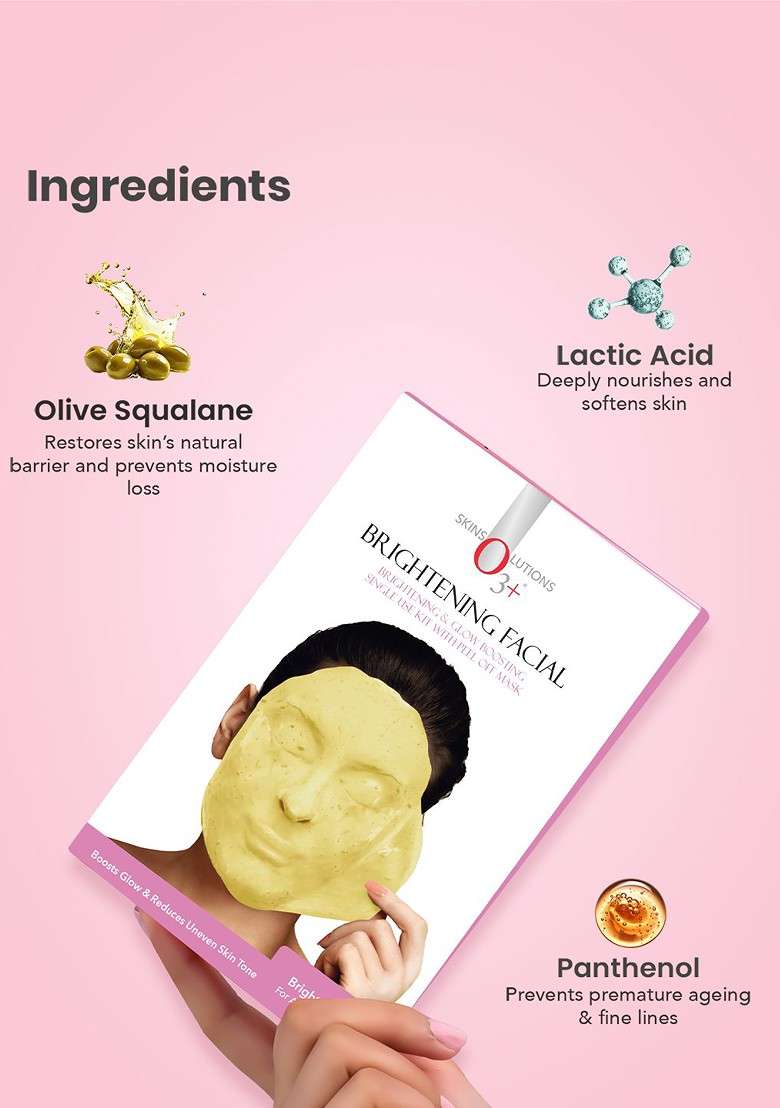 O3 Brightening Facial Kit With Peel Off Mask Single Use - Indya