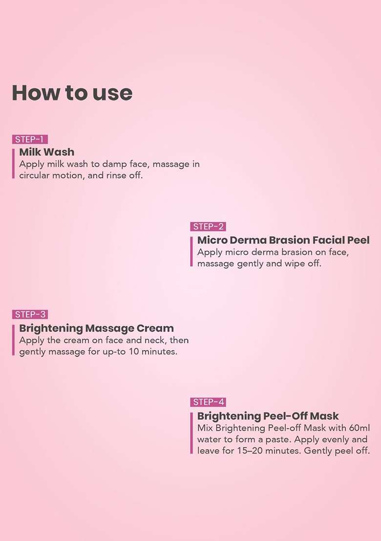 O3 Brightening Facial Kit With Peel Off Mask Single Use - Indya