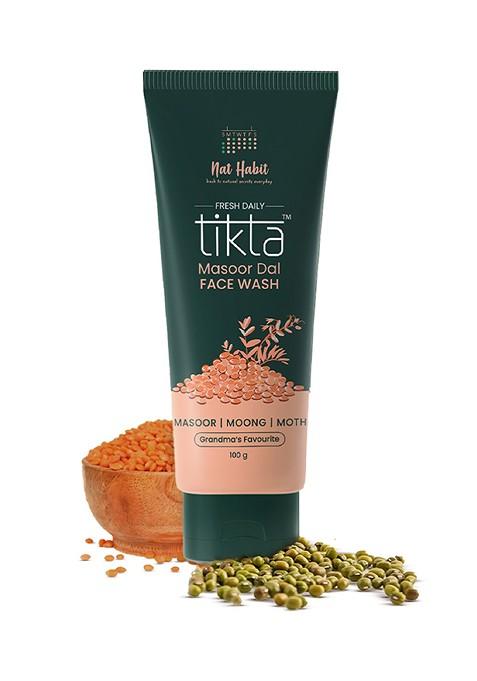 Nat Habit Masoor Dal Face Wash For Brightening Skin With And Moth 100G