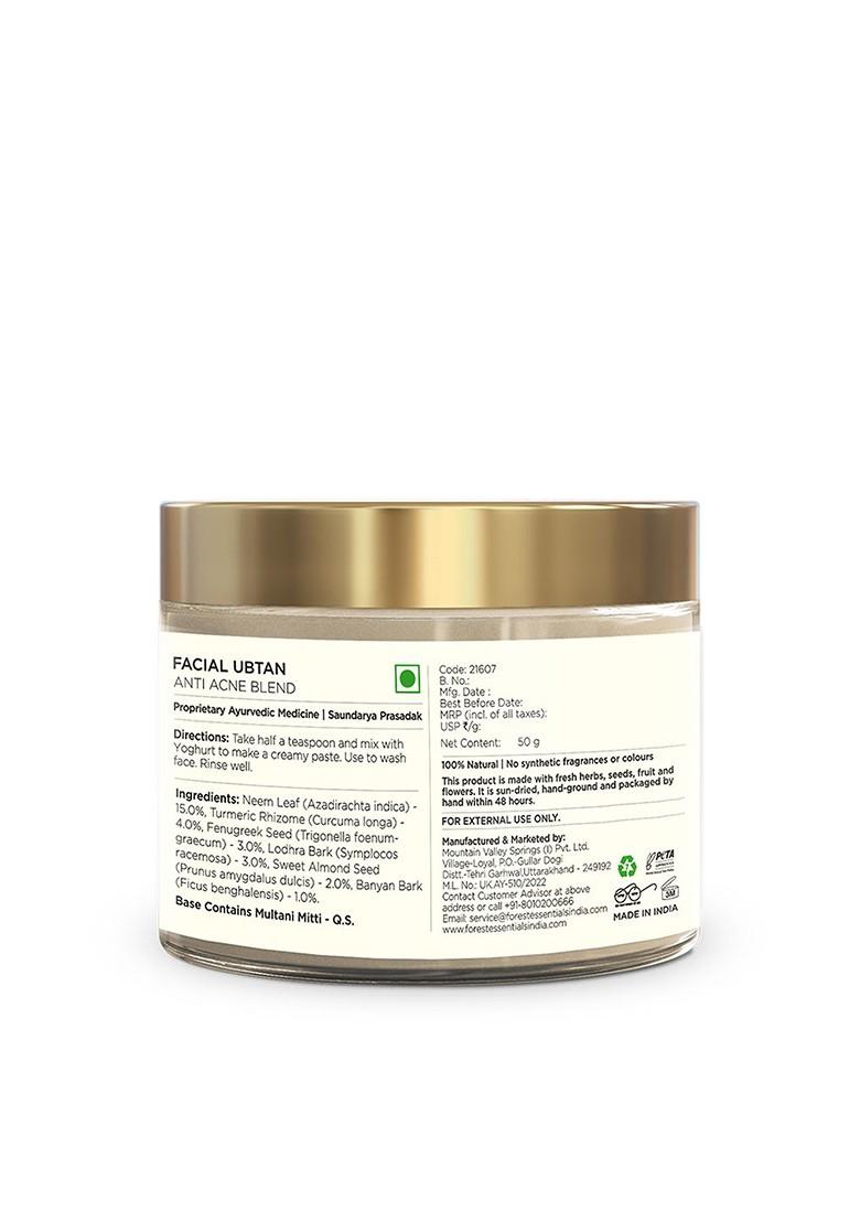 Forest Essentials Anti Acne Blend Multani Mitti Facial Ubtan With Neem 50G