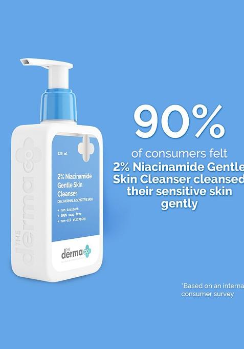 The Derma Co 2 Niacinamide Gentle Skin Cleanser For Sensitive Dry Normal 125 Ml