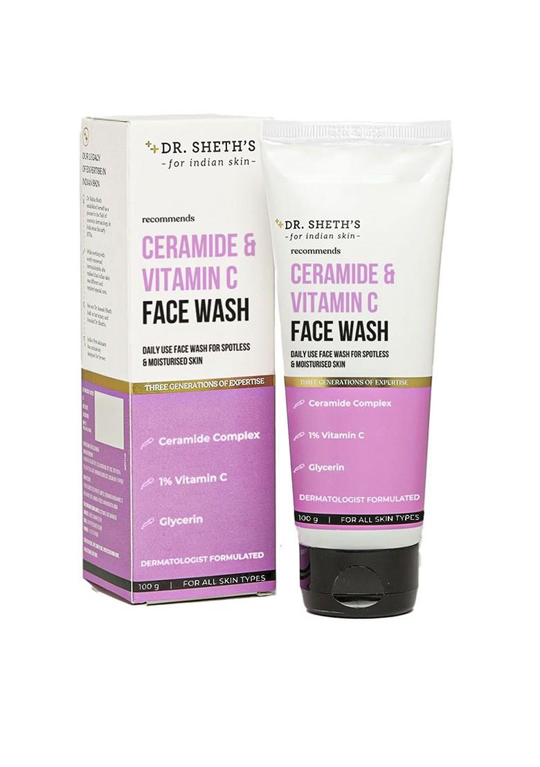 Dr Sheths Ceramide Vitamin C Face Wash For Hydrated Glowing Skin 100G