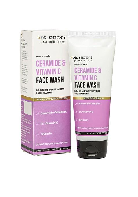 Dr Sheths Ceramide Vitamin C Face Wash For Hydrated Glowing Skin 100G
