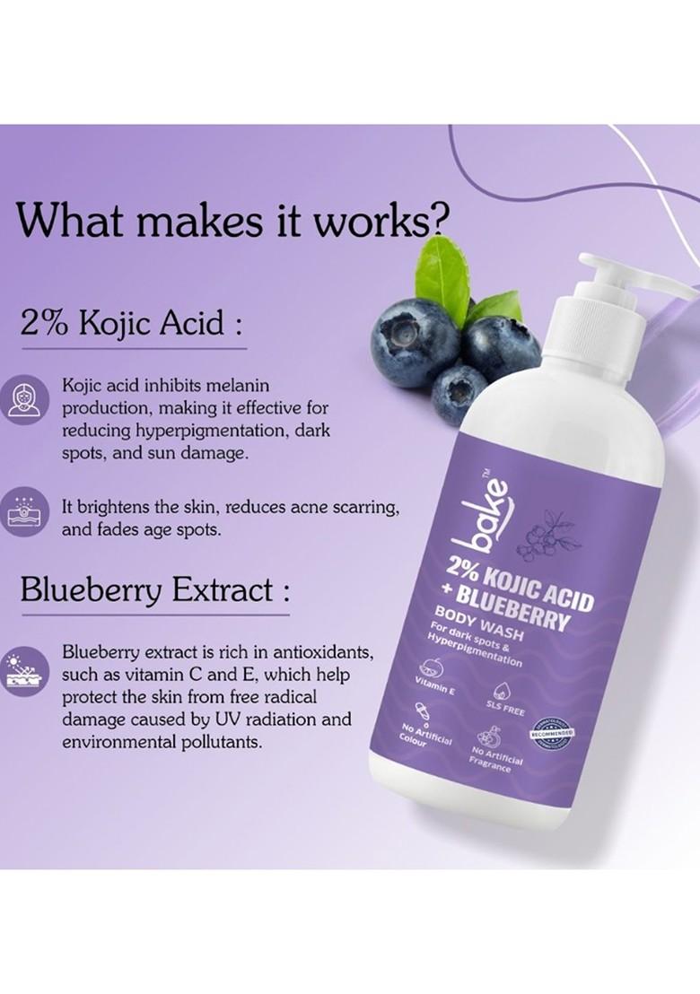 Bake 2 Kojic Acid Body Wash For Dark Spots Pigmentation Tan Removal 250Ml