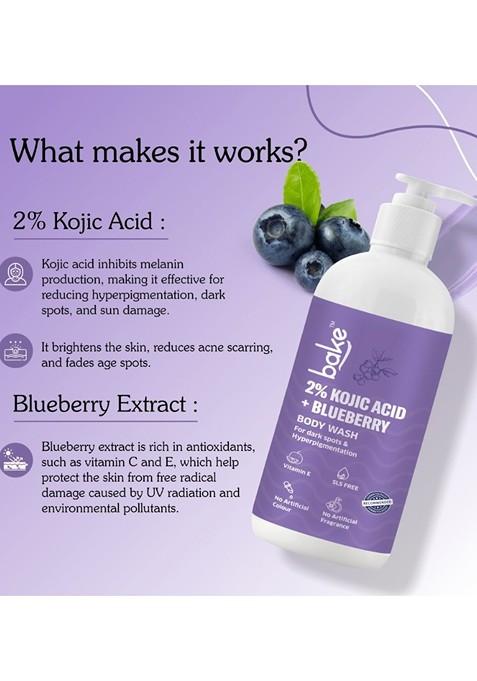 Bake 2 Kojic Acid Body Wash For Dark Spots Pigmentation Tan Removal 250Ml