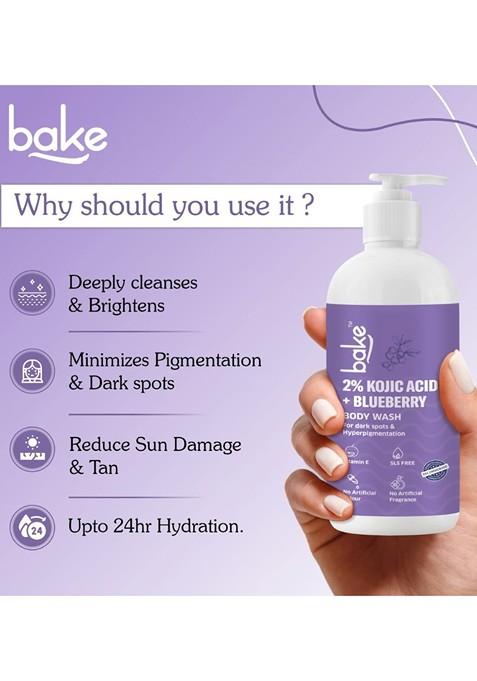 Bake 2 Kojic Acid Body Wash For Dark Spots Pigmentation Tan Removal 250Ml