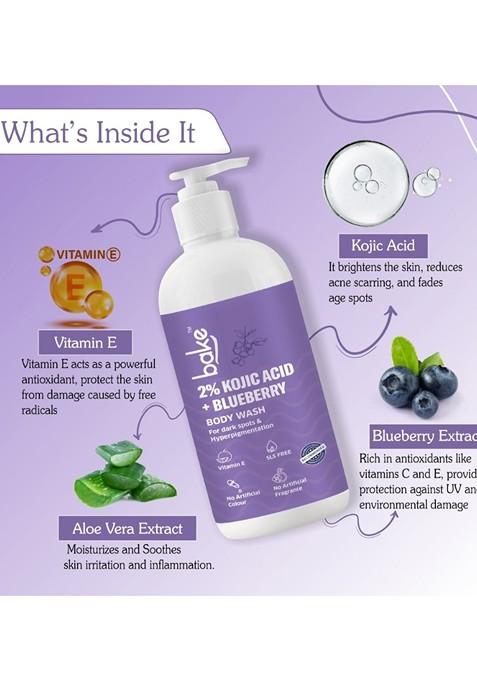 Bake 2 Kojic Acid Body Wash For Dark Spots Pigmentation Tan Removal 250Ml