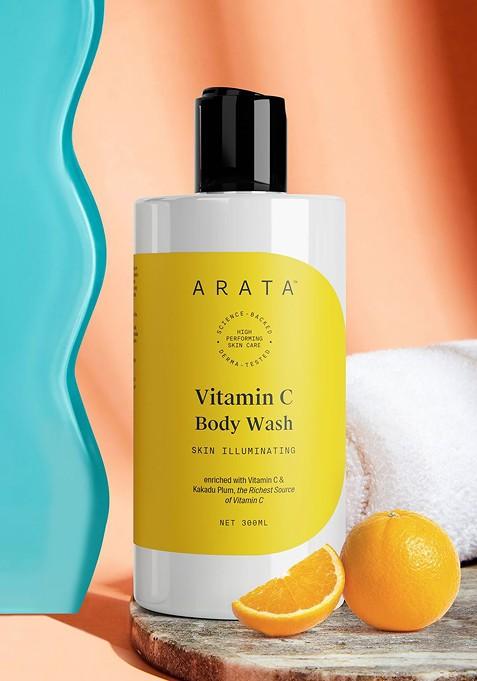 Arata Vitamin C Body Wash For Illuminating Bright Skin 300Ml