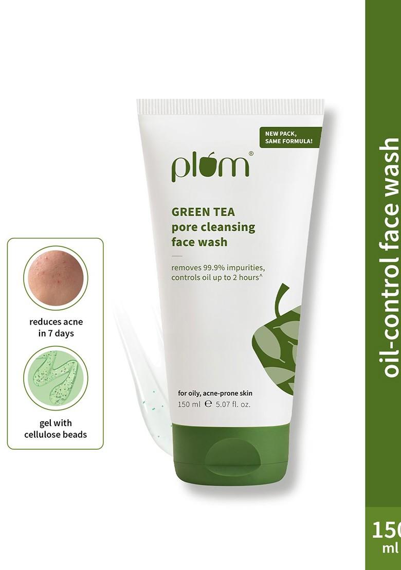 Plum Green Tea Pore Cleansing Gel Face Wash With Glycolic Acid For Acne 150Ml