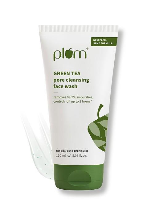 Plum Green Tea Pore Cleansing Gel Face Wash With Glycolic Acid For Acne 150Ml