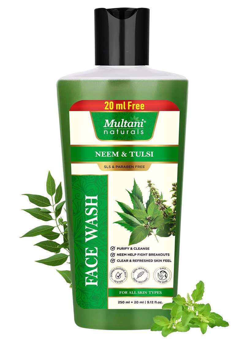 Multani Naturals Neem Tulsi Face Wash 250 Ml - Indya