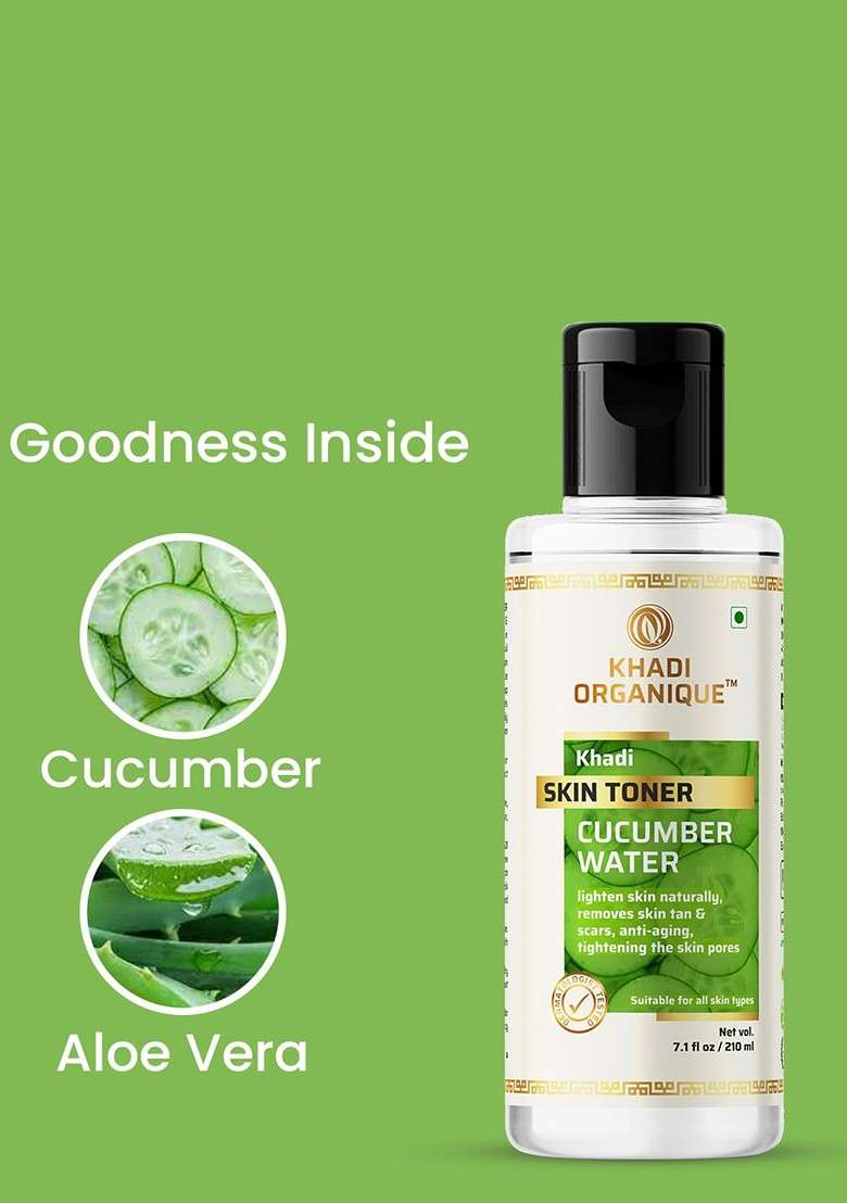 Khadi Organique Cucumber Water Skin Toner 210Ml - Indya