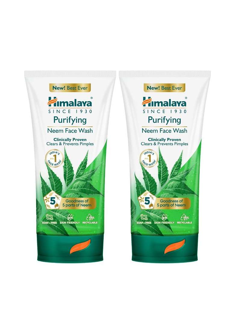 Himalaya Set Of 2 Purifying Neem Face Wash 150Ml Each - Indya