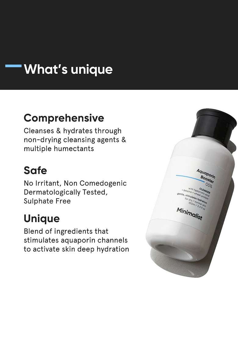 Minimalist 5 Aquaporin Booster Face Wash With Hyaluronic Acid 100 Ml - Indya