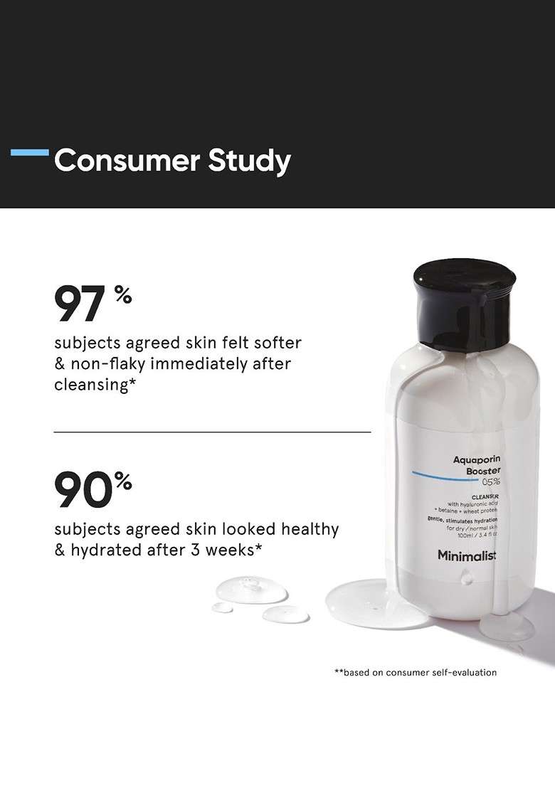 Minimalist 5 Aquaporin Booster Face Wash With Hyaluronic Acid 100 Ml - Indya