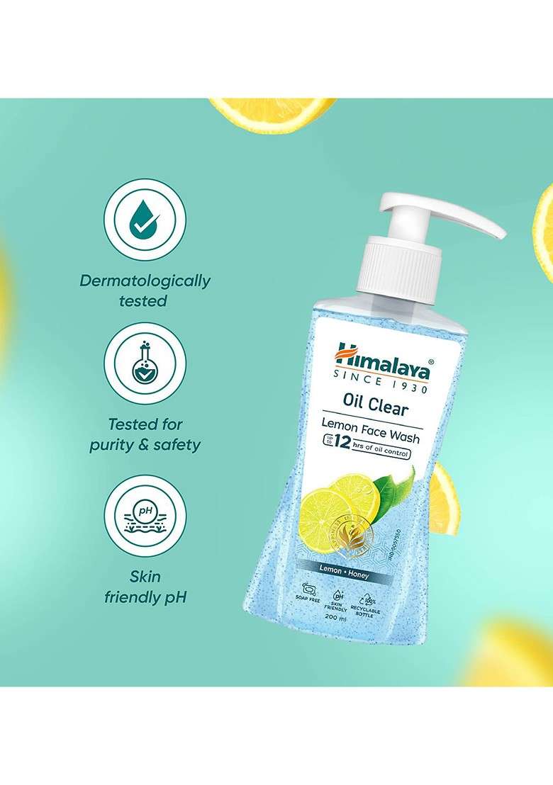 Himalaya Set Of 2 Oil Clear Lemon Face Wash With Honey 200 Ml Each - Indya