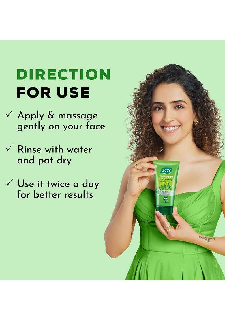 Joy Set Of 2 Skin Purifying Neem Face Wash 150 Ml Each - Indya